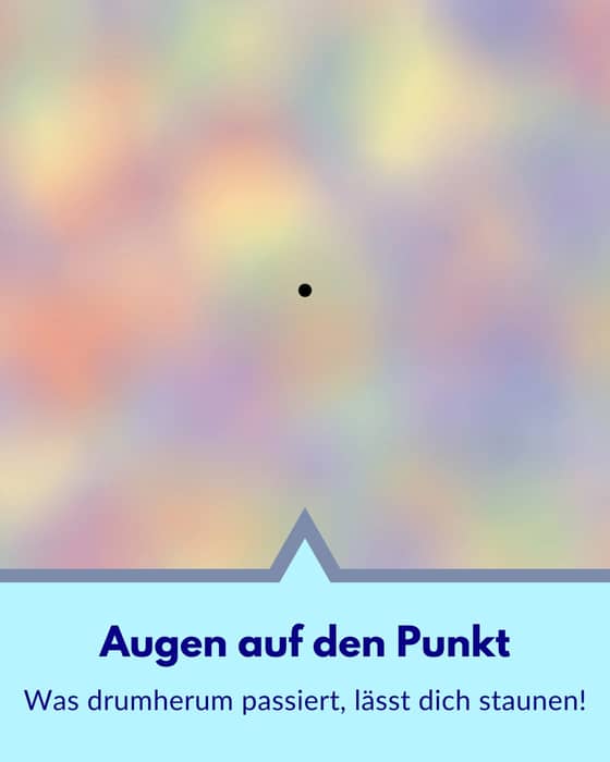 👁 Täuschung oder Magie?
Wenn du den Punkt in der Mitte fixierst und der farbige Ring langsam verschwindet, bist du nicht allein.
Wenn du deinen Blick längere Zeit auf einen festen Punkt richtest, beginnen unbewegte Reize im Umfeld zu verblassen – dein Gehirn blendet sie einfach aus.
✨ Dieses Phänomen nennt sich Troxler-Effekt und wurde bereits im 19. Jahrhundert vom Schweizer Arzt Ignaz Troxler beschrieben. Faszinierend, oder?
👉 Schreibe uns in die Kommentare: Verschwindet der Ring bei dir auch?