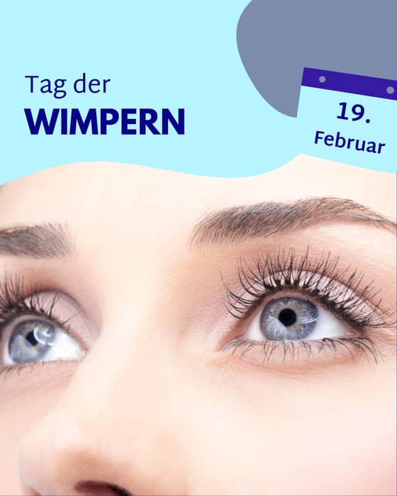 Wusstest du, dass deine Wimpern ihren eigenen Feiertag haben? Heute ist er: der „Tag der Wimpern“! 📅 Wimpern dienen durch das Abfangen von Fremdkörpern eigentlich dem Schutz der Augen. 👁 Heutzutage sind voluminöse Wimpern jedoch auch ein Schönheitsideal.
Falls du zu den Glücklichen zählst, die von Natur aus lange Wimpern haben: Es gibt spezielle Brillenpads, durch die lange Wimpern beim Brillentragen nicht stören können. Außerdem betonen bestimmte Brillengestelle die Augen. Wir haben sie da! 😊
